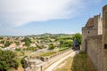 View point of Castle of Carcassonne, Languedoc Roussillon Royalty Free Stock Photo