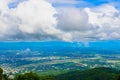 view point of Chiangmai Town with beautiful clouds, Thailand. Th