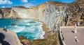 The view point over the Chiaia di Luna beach in the Ponza island, Lazio, Italy. Royalty Free Stock Photo