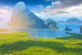 View point of Phang-nga bay, Andaman sea, Thailand Royalty Free Stock Photo