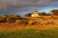 View of Point Pinos lighthouse on the Monterey coast. Royalty Free Stock Photo