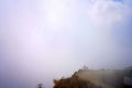 VIEW POINT IN SILK ROUTE SIKKIM WITHIN THE CLOUDY WEATHER Royalty Free Stock Photo