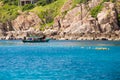 View point from top of mountain for see the beach, sea and nature of NangYuan and Tao island Royalty Free Stock Photo