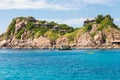 View point from top of mountain for see the beach, sea and nature of NangYuan and Tao island Royalty Free Stock Photo