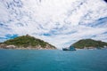 View point from top of mountain for see the beach, sea and nature of NangYuan and Tao island Royalty Free Stock Photo