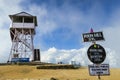 View point tower at Poonhill 3,210 m. tower, Nepal Royalty Free Stock Photo