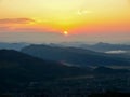 View of Pokhara Valley from hill Sarangkot during sunrise, Nepal Royalty Free Stock Photo