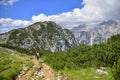 View from Pokljuka mountain on neighborhood mountains, Slovenia