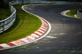 View from the pole position in a racetrack. Royalty Free Stock Photo