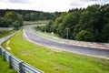 View from the pole position in a racetrack. Royalty Free Stock Photo