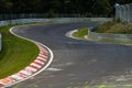 View from the pole position in a racetrack. Royalty Free Stock Photo