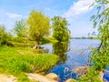 View Polish lake on a sunny day