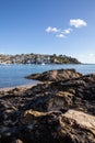 View of Polruan in Cornwall across the River Fowey Royalty Free Stock Photo