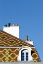 Polychrome roof in Dijon, France Royalty Free Stock Photo