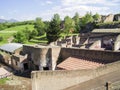 View of Pompeii, buried Roman city near Naples,