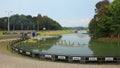 View of the pond in the park Simon Bolivar in the city of Bogota