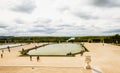 View of ponds from the window of the Palace of Versailles