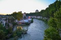 View of Pons Fabricius, Tiber Island and Tiber river from Ponte