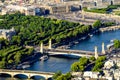 The View of Pont Alexandre III and Place de la Concorde Royalty Free Stock Photo