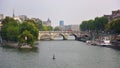 View of Pont Neuf arched stone bridge in Paris Royalty Free Stock Photo