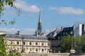 View from pont neuf to the backside Palais de justice at Paris on Cite island Royalty Free Stock Photo