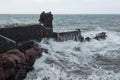 View of Ponta do Sol pier bridge in Madeira Royalty Free Stock Photo