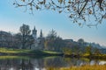 View of Ponte da Barca, ancient portuguese village in the north of Portugal Royalty Free Stock Photo