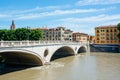 View Ponte della Vittoria Bridge of the Victory, located in Verona on the river Adige, Italy