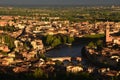 View of Ponte Pietra in Verona from Santuario Madonna Di Lourdes