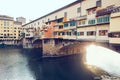 View of Ponte Vecchio and Arno River in Florence, Italy