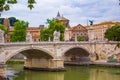 View of Ponte Vittorio Emanuele II Rome city Italy