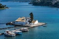 View of pontikonisi island,Corfu,Greece Royalty Free Stock Photo