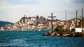 View of Poros from the sea Marina, Greece. Nature. Royalty Free Stock Photo