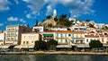 View of Poros from the sea Marina, Greece. Travel. Royalty Free Stock Photo