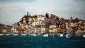 View of Poros from the sea Marina, Greece. Nature. Royalty Free Stock Photo