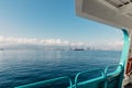 View of the port of Algeciras from the ferry, strait of Gibraltar