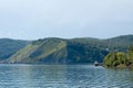 View of the port Baikal and a mouth of Angara