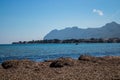 View from port de pollenÃÂ§a mallorca. Beach in Mallorca Royalty Free Stock Photo