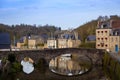 View of the port of the famous city of Dinan