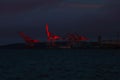 The Port of Halifax in night.