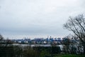 View of the port of Hamburg from the banks of Elbe