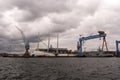 View of the port of Kiel in Germany