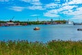 View of the port of Mariehamn, Finland Royalty Free Stock Photo