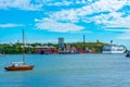 View of the port of Mariehamn, Finland Royalty Free Stock Photo