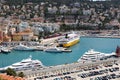 View upon the port of Nice in France