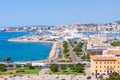 View of the port of Palma from the terrace of the Cathedral of Santa Maria of Palma, also known as La Seu Royalty Free Stock Photo