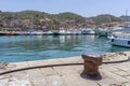 View of the port of Porto Santo Stefano on a sunny day, Grosseto, Italy