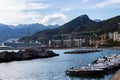 View of the port of Salerno in Campania