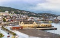 Port and town of Harstad, Hinnoya island, Troms county, Norway Royalty Free Stock Photo