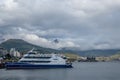 View of the port of Ushuaia, Tierra del Fuego, Patagonia, Argentina Royalty Free Stock Photo